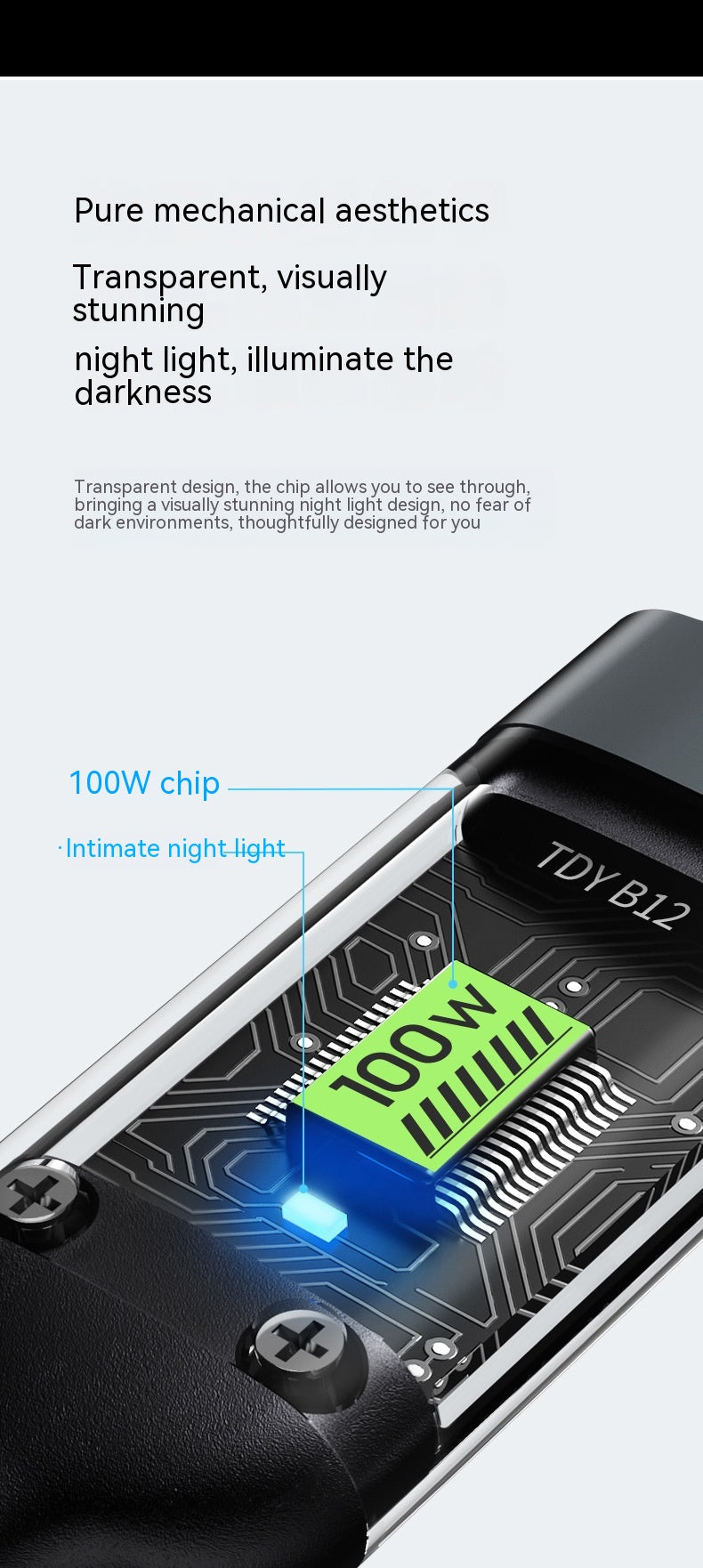 Téléphone portable 3-en-un avec câble de données léger 6A Super Fast Charge