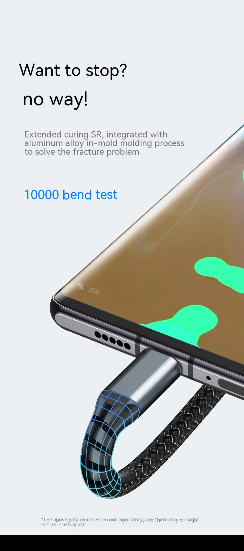 Téléphone portable 3-en-un avec câble de données léger 6A Super Fast Charge