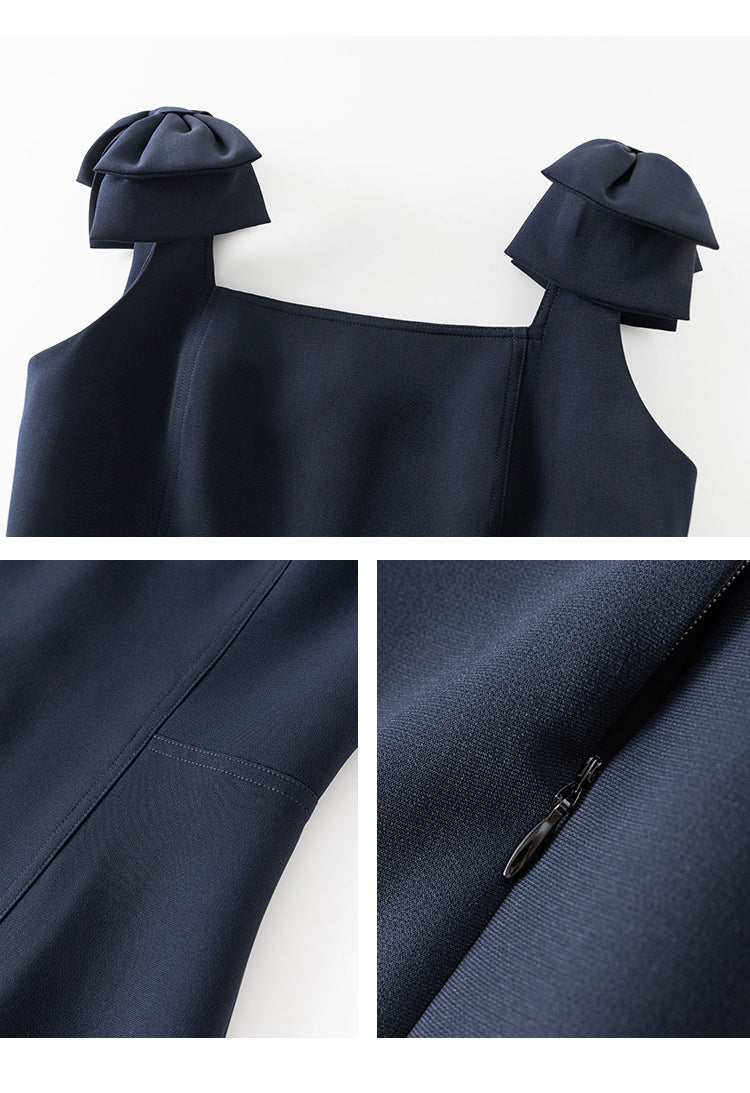Robe française sans manches femmes élégantes