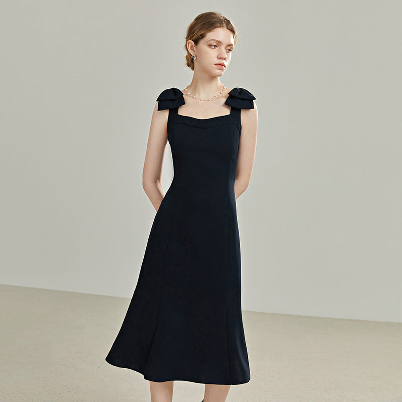 Robe française sans manches femmes élégantes