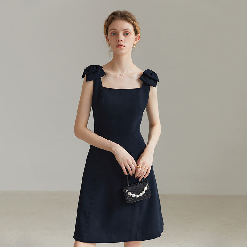 Robe française sans manches femmes élégantes