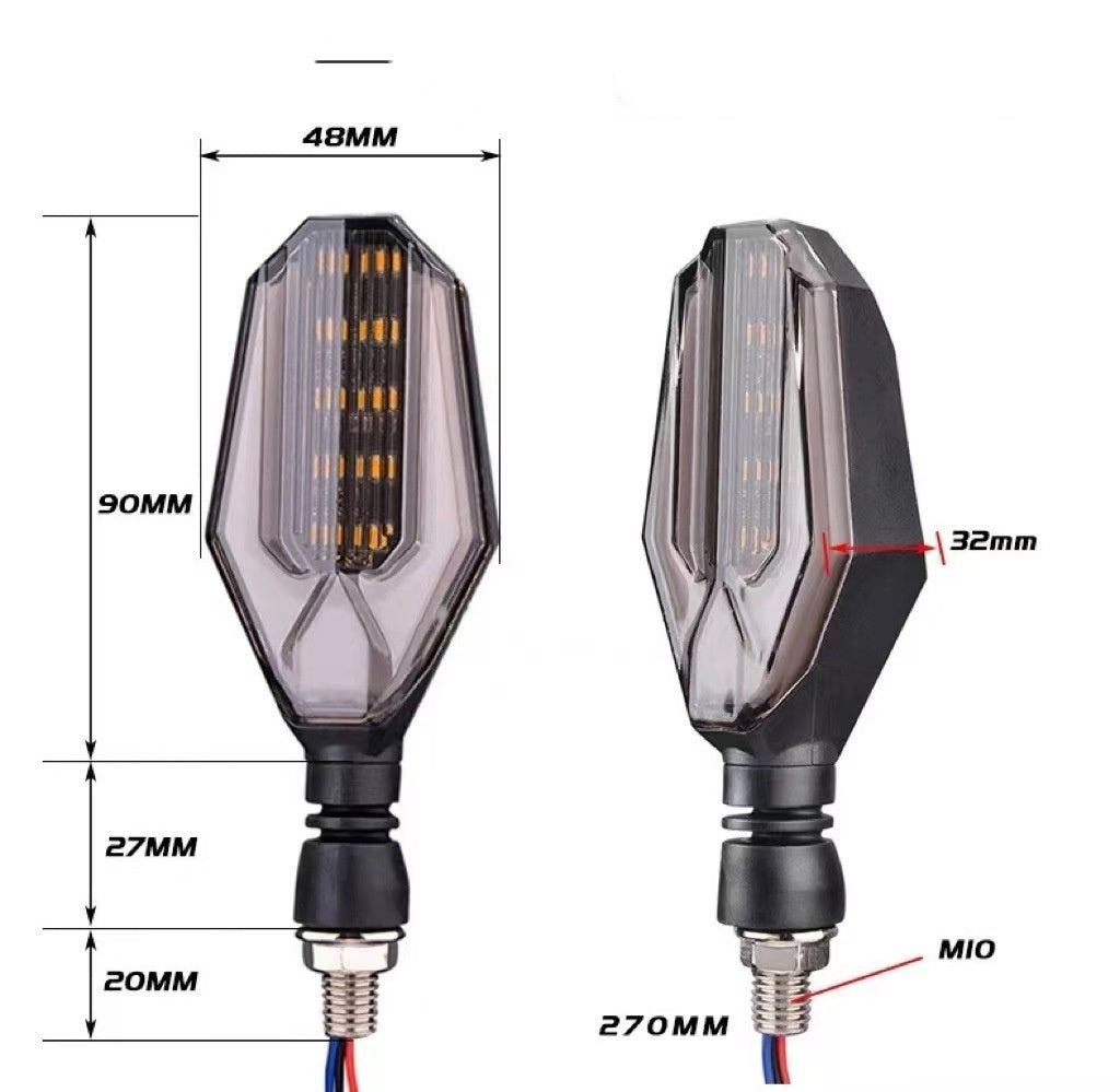 Guide lumineux bicolore modifié moto 30LED Indicateur de direction