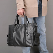 Cuir véritable Grande capacité mallette homme horizontale première couche ordinateur de vache Sto