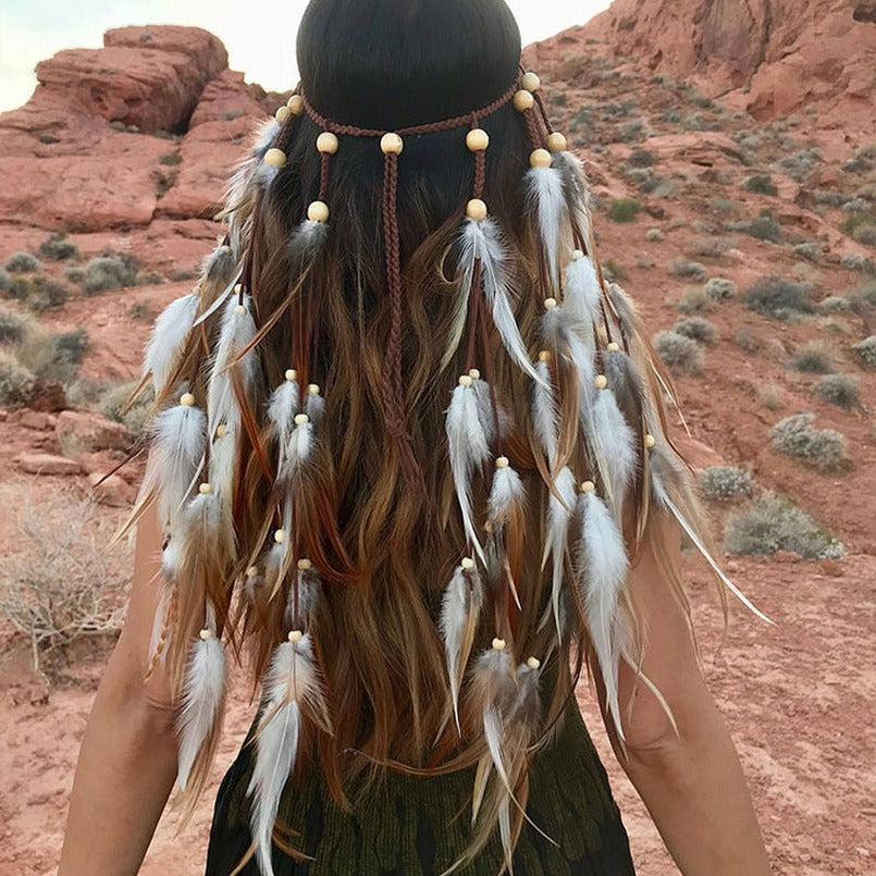Retro Feather Tassel Bohemian Hair Accessoires