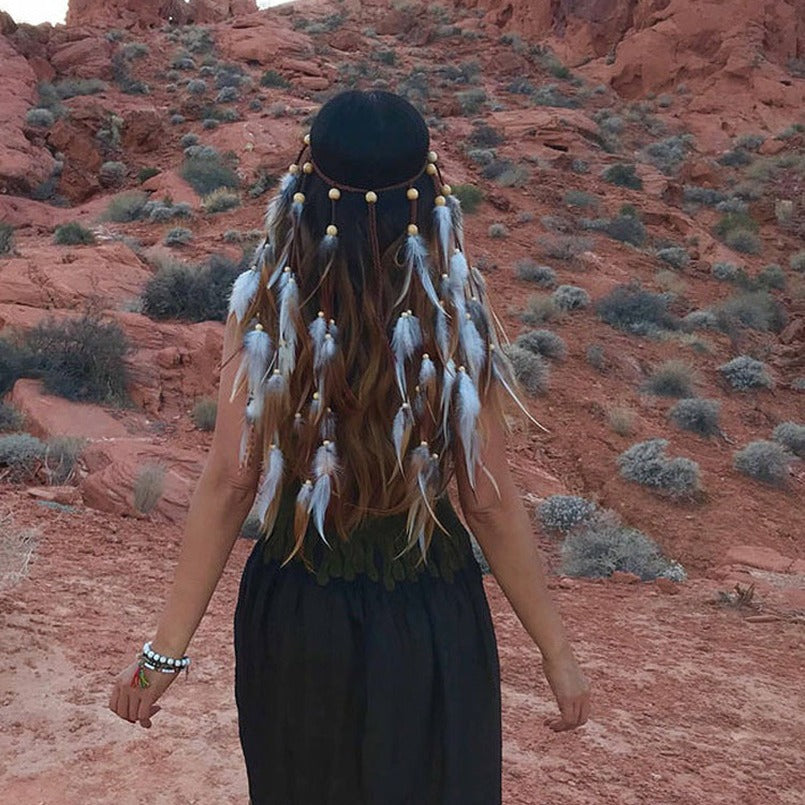 Retro Feather Tassel Bohemian Hair Accessoires