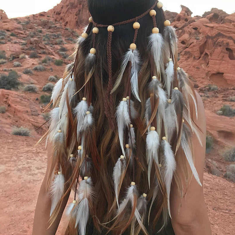 Retro Feather Tassel Bohemian Hair Accessoires