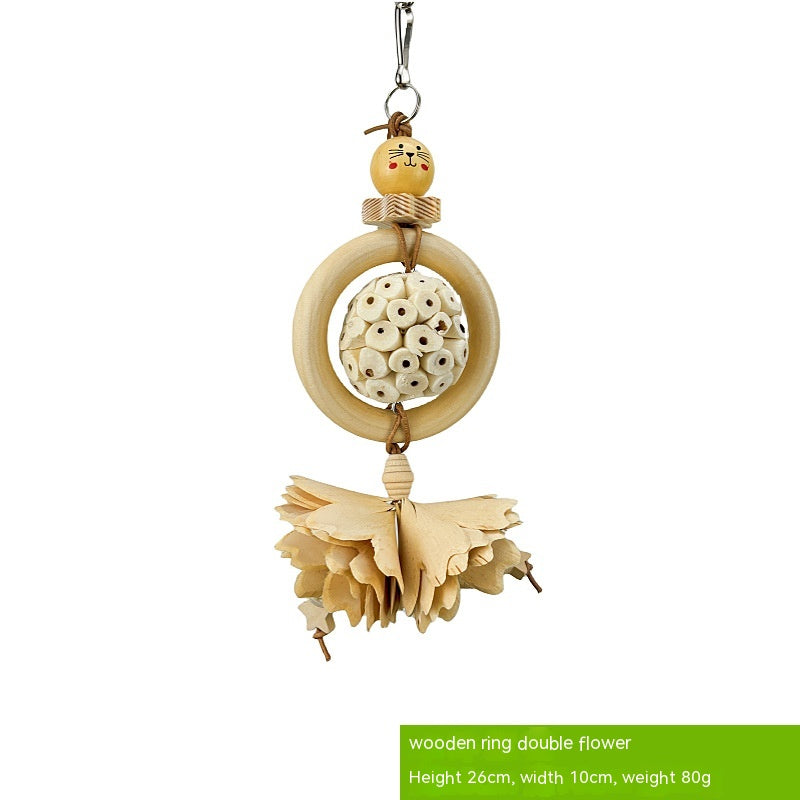 Jouet de broyage naturel pour perroquet