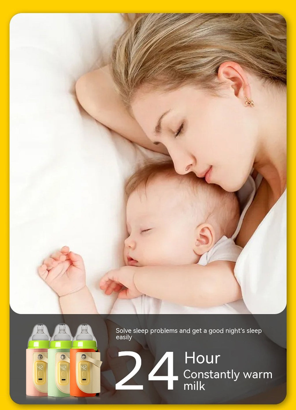 Température constante Chauffage pour bébé Isolant Bouteille de lait Night Out Portable Heat-holding B