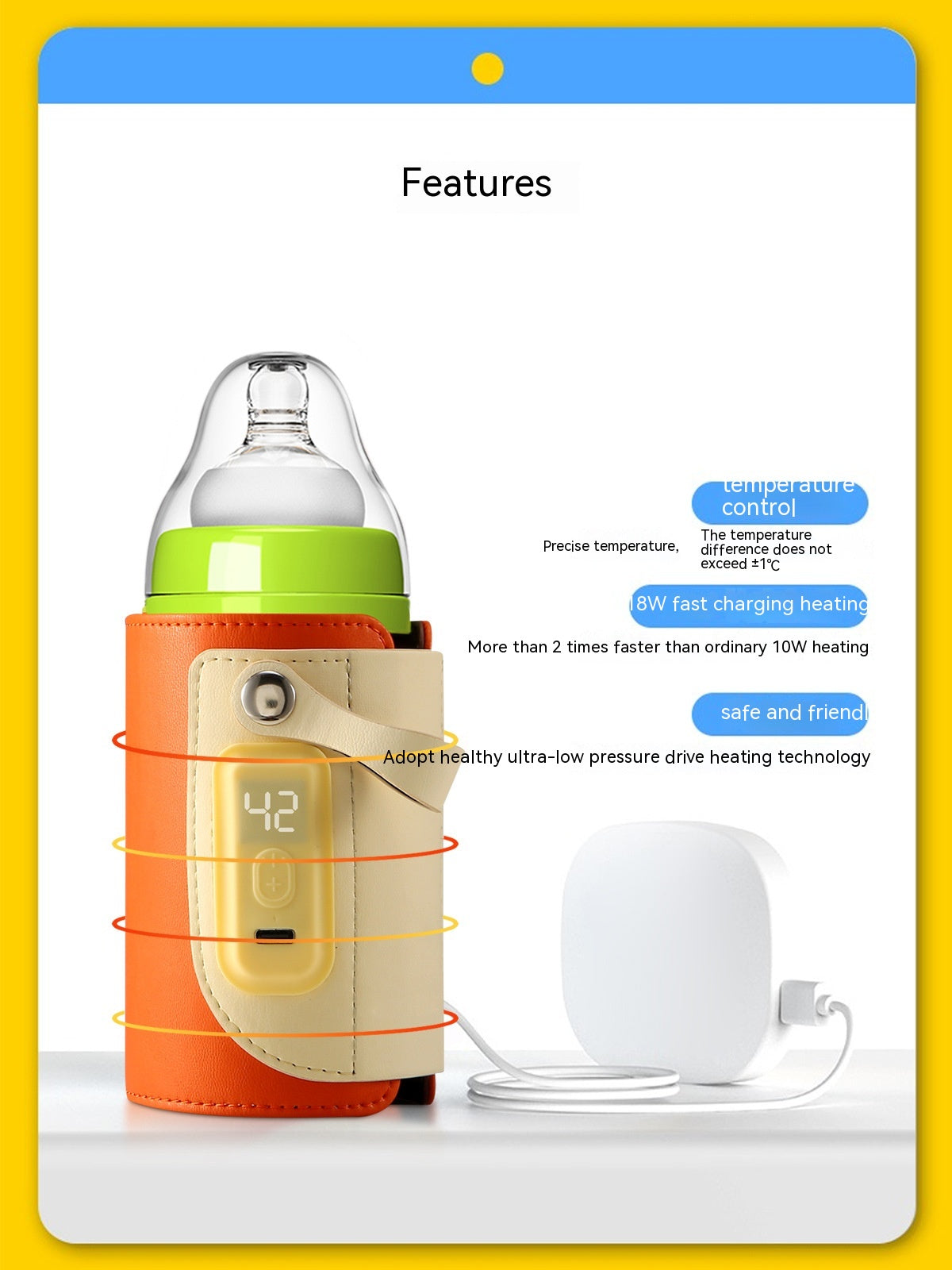 Température constante Chauffage pour bébé Isolant Bouteille de lait Night Out Portable Heat-holding B
