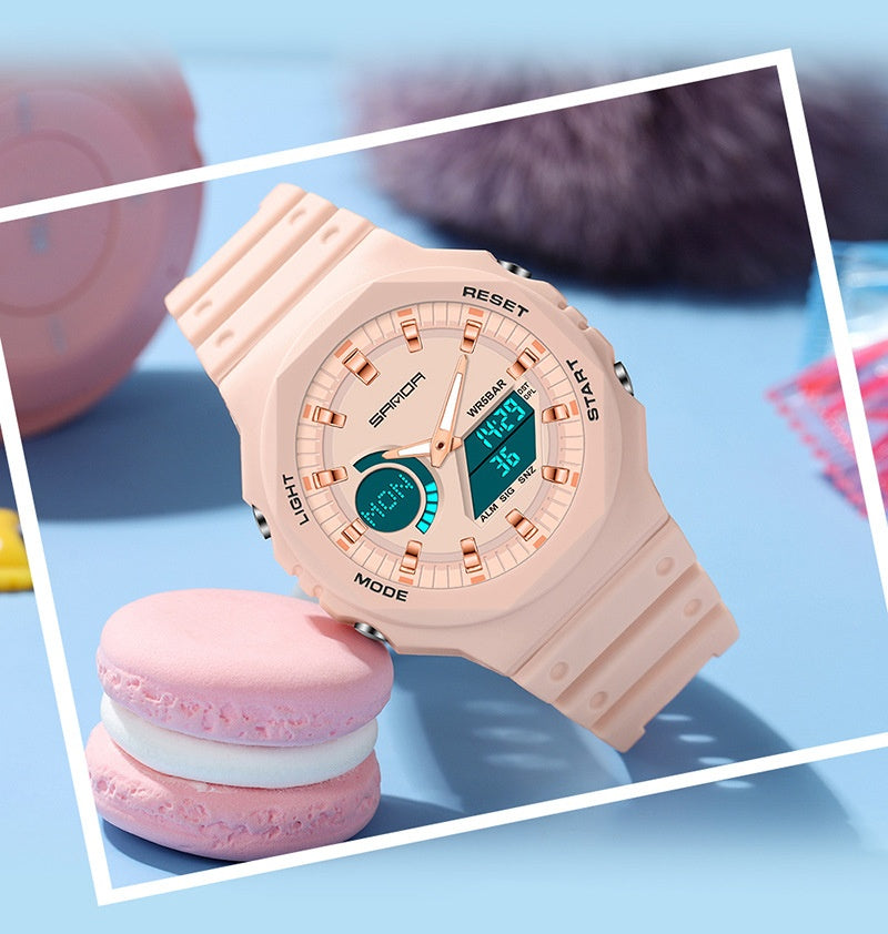 Multifonctionnel Sports Waterproof Double Display Montre électronique