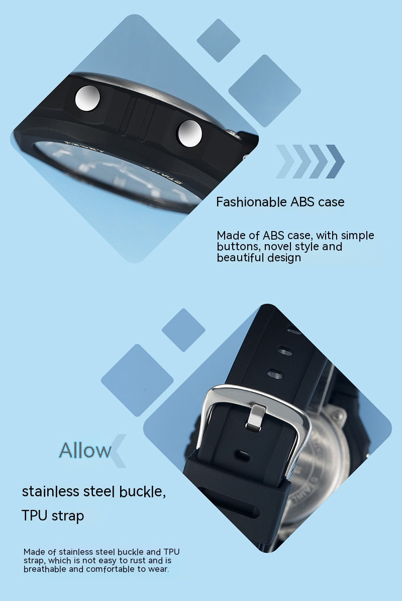 Multifonctionnel Sports Waterproof Double Display Montre électronique