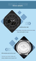 Multifonctionnel Sports Waterproof Double Display Montre électronique