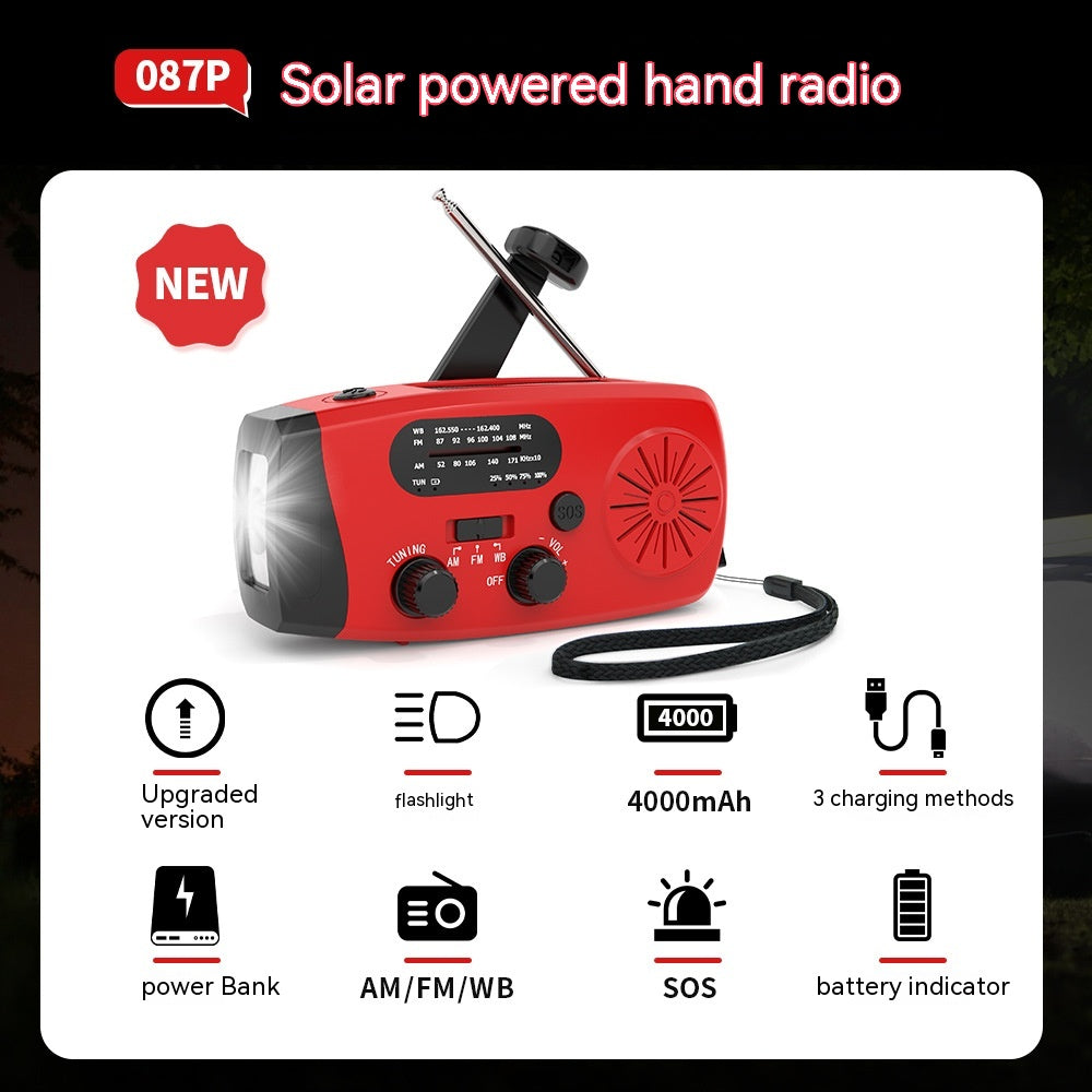 Multifunctional Solar-Powered Portable Emergency Radio