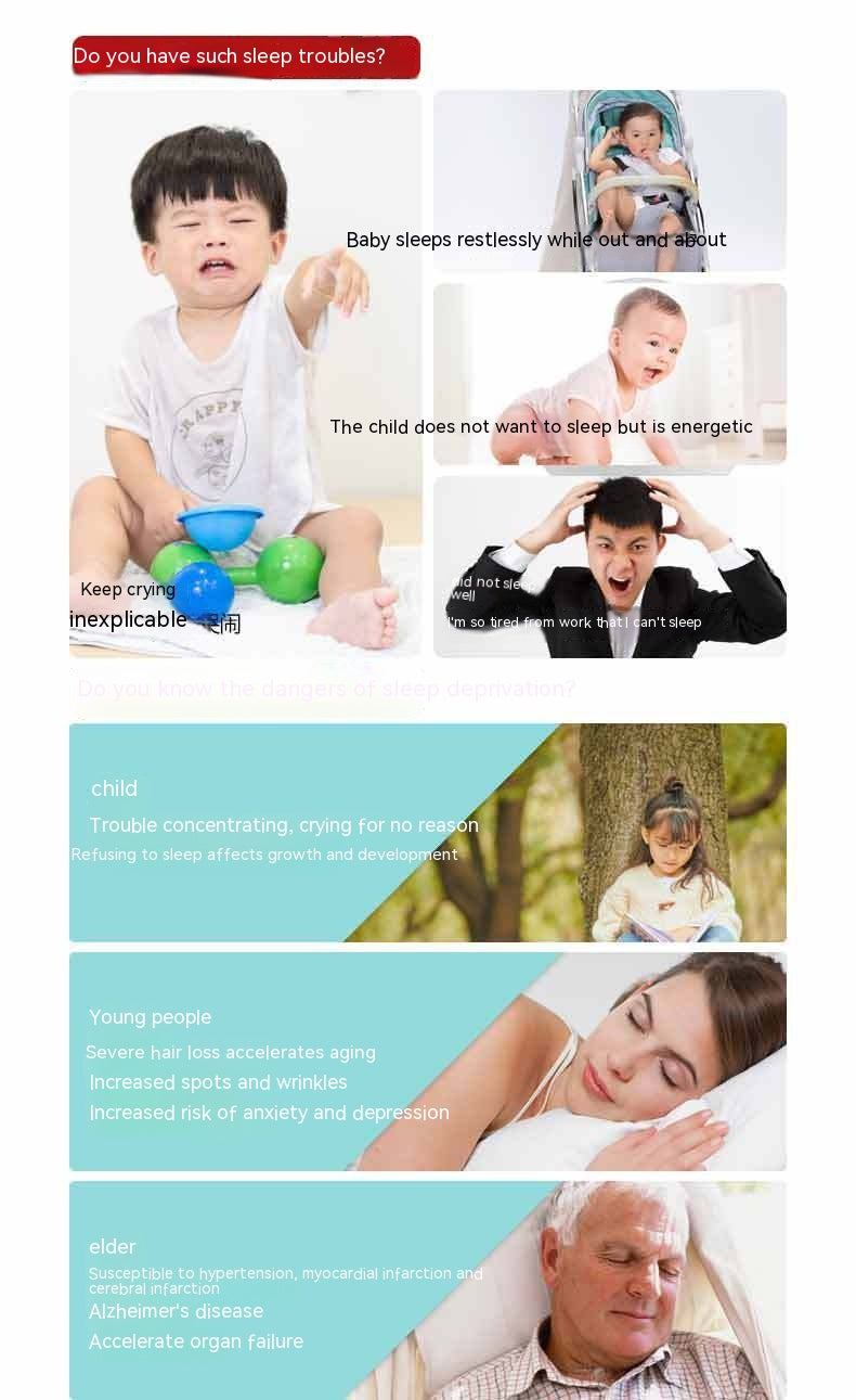 Instrument électronique de traitement du sommeil Dispositifs d'hypnose apaisante pour bébé dormant