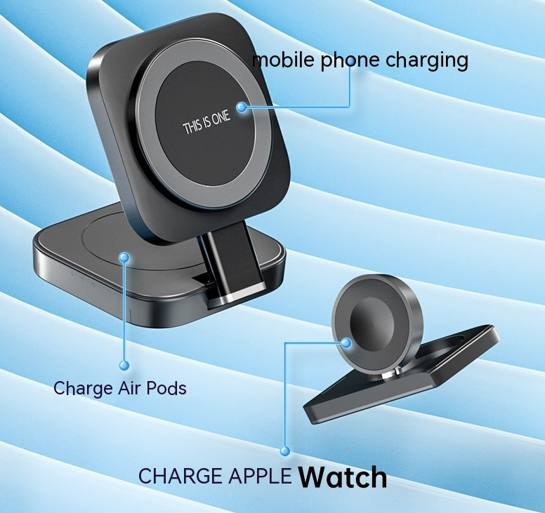 Chargeur de bureau trois en un sans fil