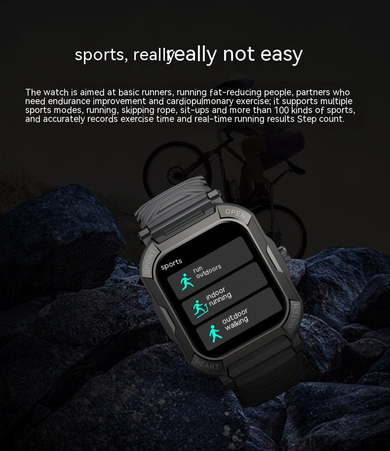 Triproof Outdoor Sports Bluetooth Appel électronique Step Heart Rate Watch