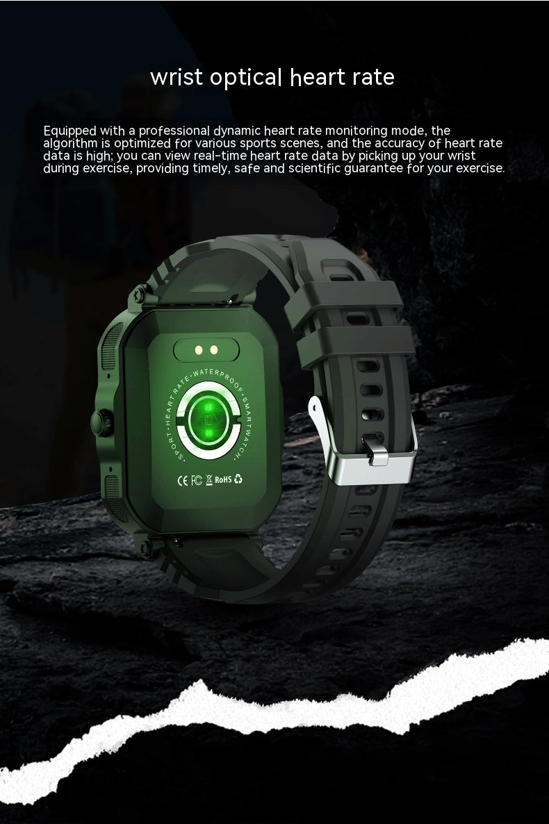 Triproof Outdoor Sports Bluetooth Appel électronique Step Heart Rate Watch