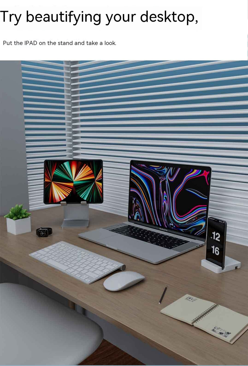Support général de l'ordinateur plat Liftable Mobile Desktop Stand