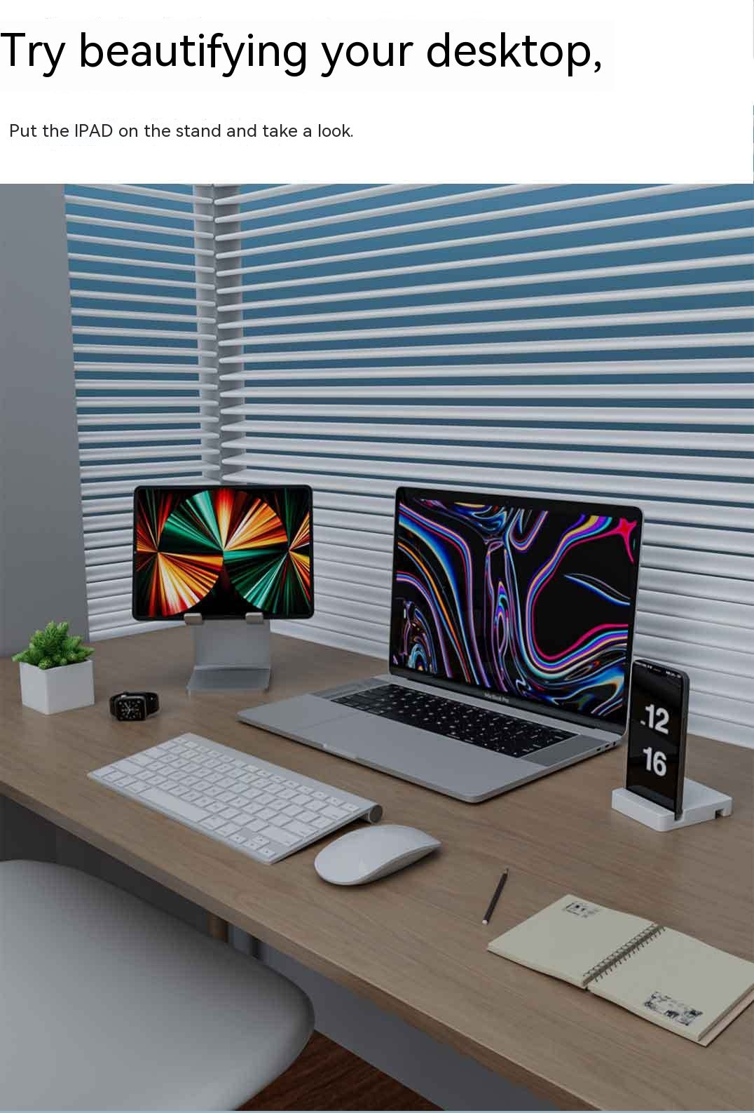 Support général de l'ordinateur plat Liftable Mobile Desktop Stand