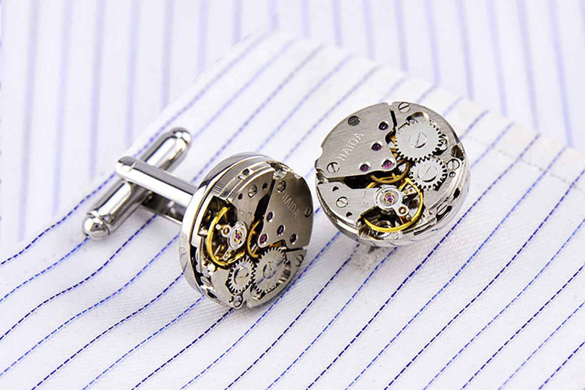 Mouvement mécanique French Shirt Cufflinks