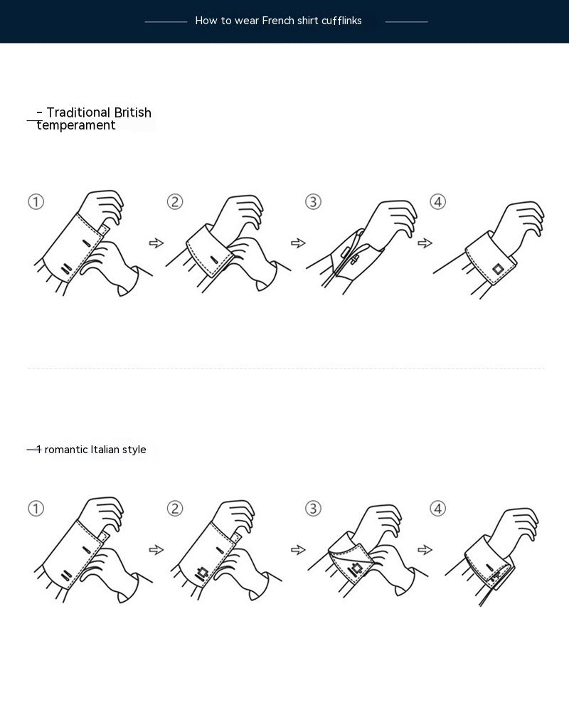 Mouvement mécanique French Shirt Cufflinks