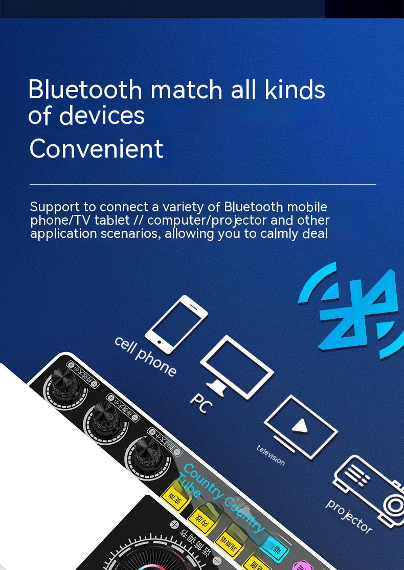 English Sound Card Audio intégré Machine Bluetooth sans fil