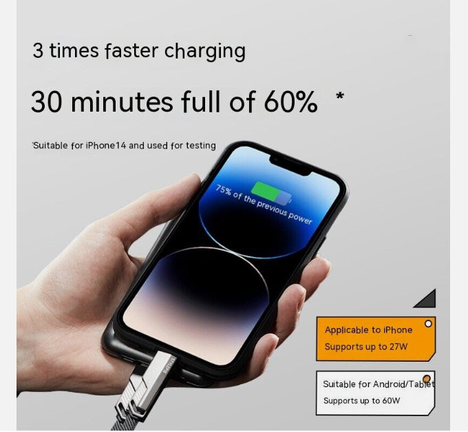 Câble de données à charge rapide quatre en un