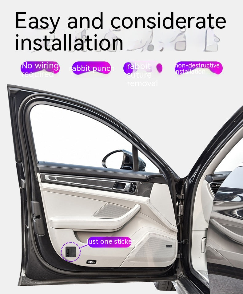 Lampe de projection sans fil de lumière de l'atmosphère de voiture Sill de porte
