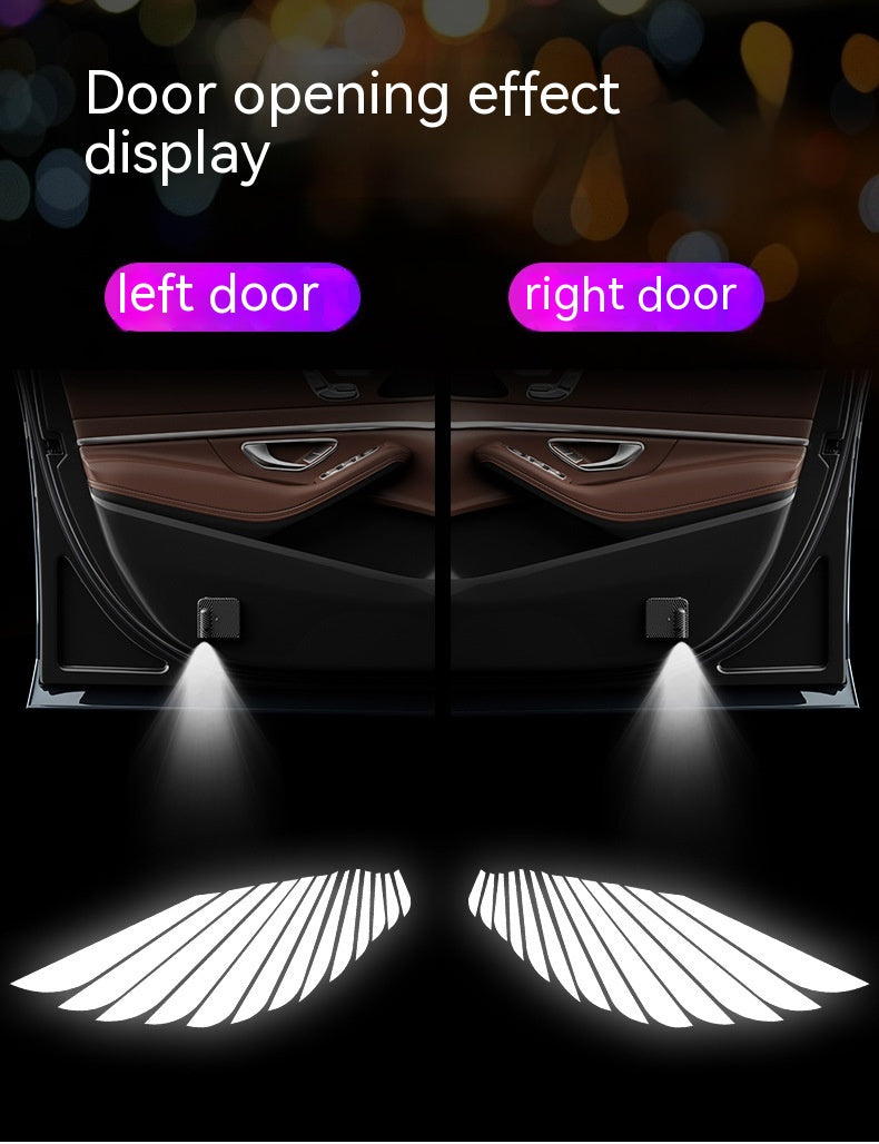 Lampe de projection sans fil de lumière de l'atmosphère de voiture Sill de porte