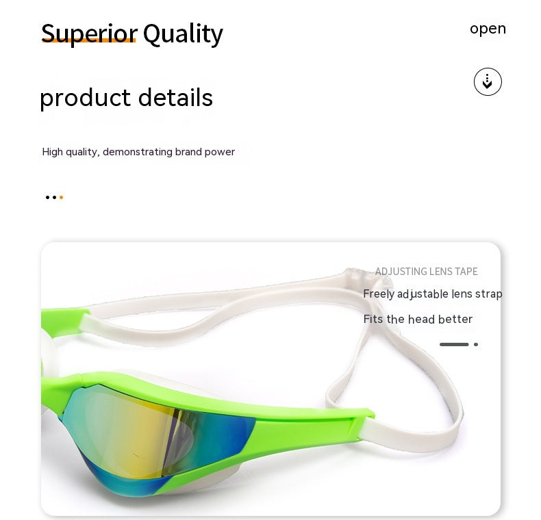 Lunettes de natation anti-buée anti-buée Racing HD