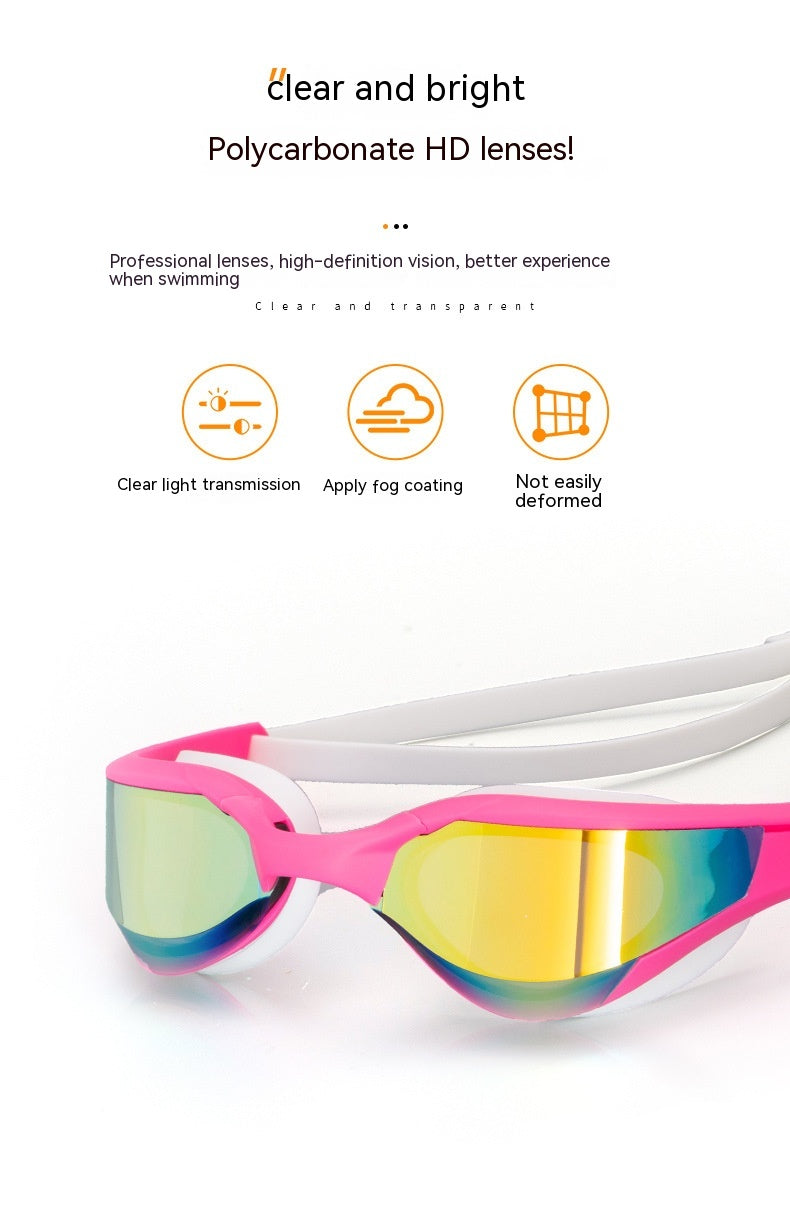Lunettes de natation anti-buée anti-buée Racing HD