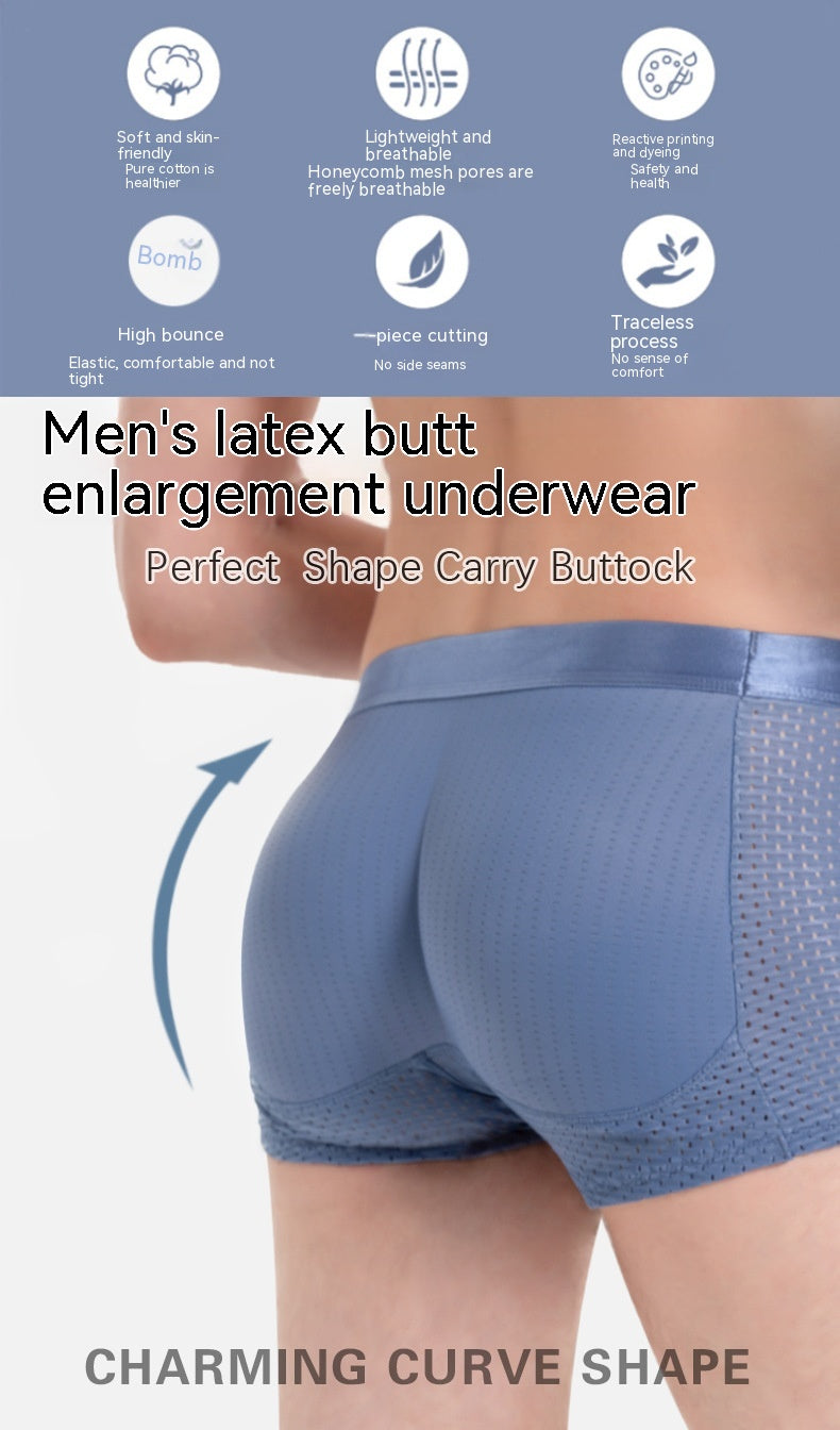 Sous-vêtements pour hommes Latex éponge fixe Hip Lifting