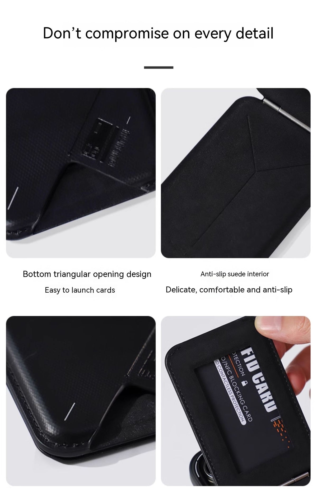 Porte-cartes magnétique Flip G02 Porte-porte-porte-porte-porte-porte-porte-porte-porte-porte-téléphone mobile pliant deux en un Ul