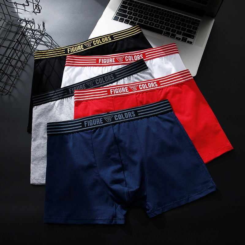 Boxers hommes coton respirant faible taille