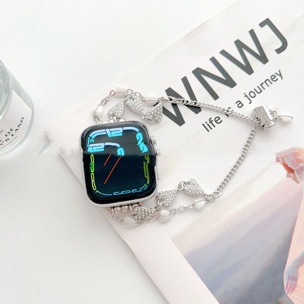 Bracelet d'amour avec collier en métal perle