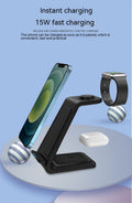 Chargeur sans fil triple-en-un charge rapide bureau vertical