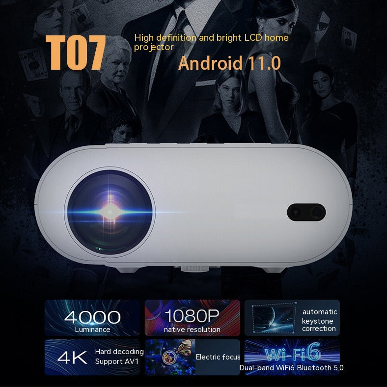 T07 Projecteur intelligent Full HD 320ANSI Lumière haute luminosité