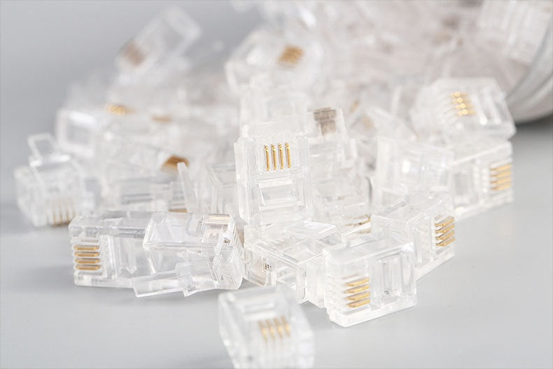 Exquise en conserve 100 PCs Haute Performance Catégorie 6 Crystal Plug Rj45 Crystal Head