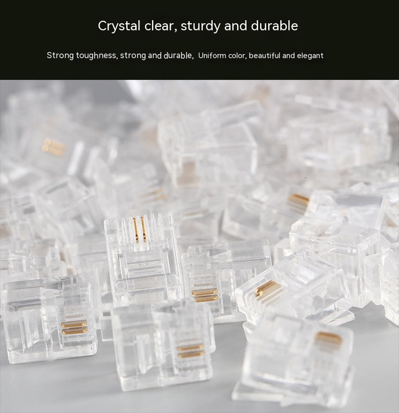 Exquise en conserve 100 PCs Haute Performance Catégorie 6 Crystal Plug Rj45 Crystal Head