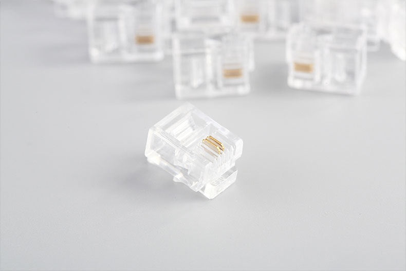 Exquise en conserve 100 PCs Haute Performance Catégorie 6 Crystal Plug Rj45 Crystal Head