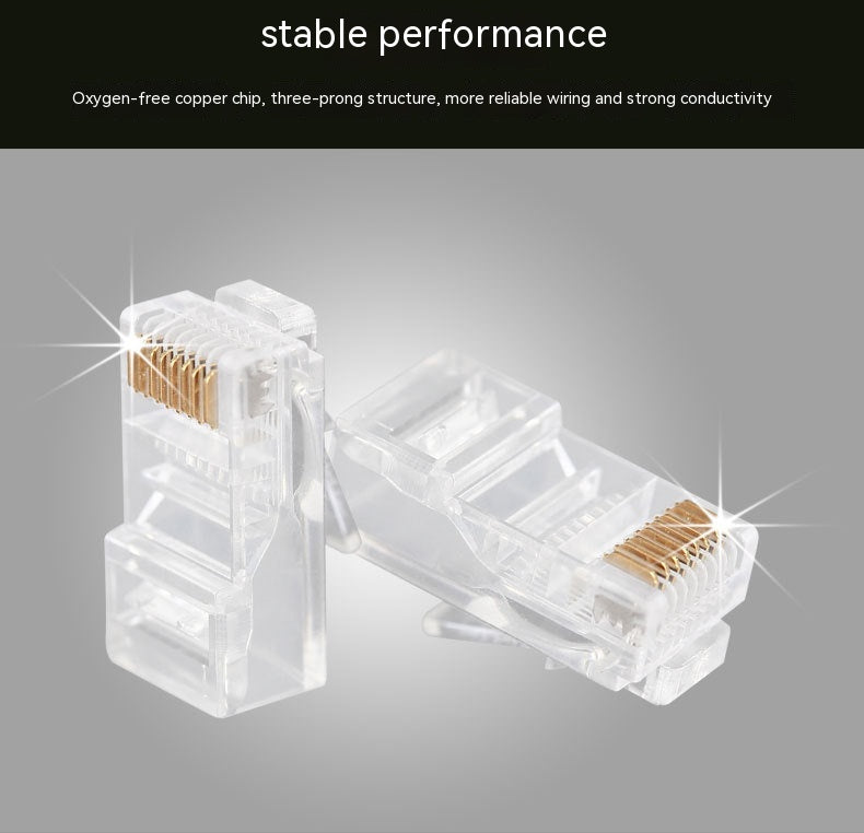 Exquise en conserve 100 PCs Haute Performance Catégorie 6 Crystal Plug Rj45 Crystal Head