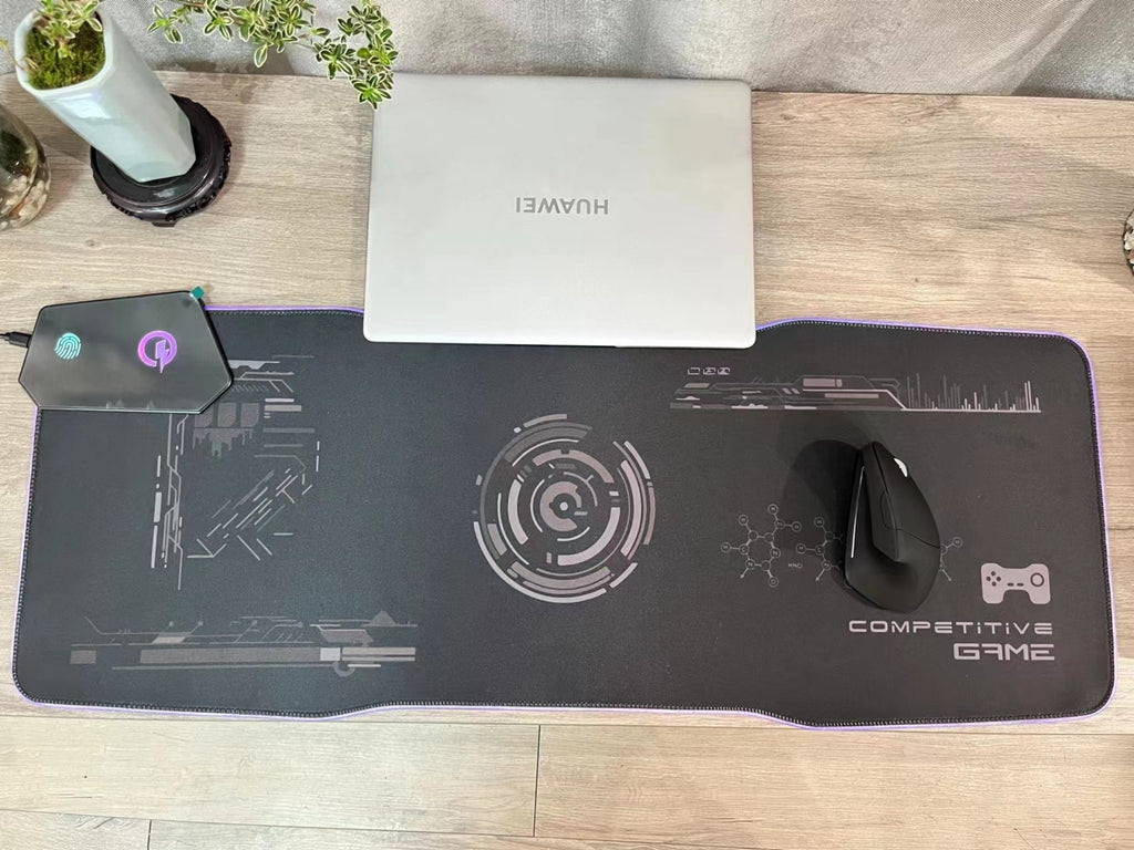 Couvercle hydrofuge Interface TYPC Électrique Lumineuse En fait Gaming Mouse Mat