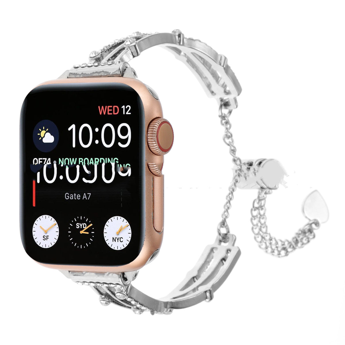 Bracelet de montre en métal en forme de X