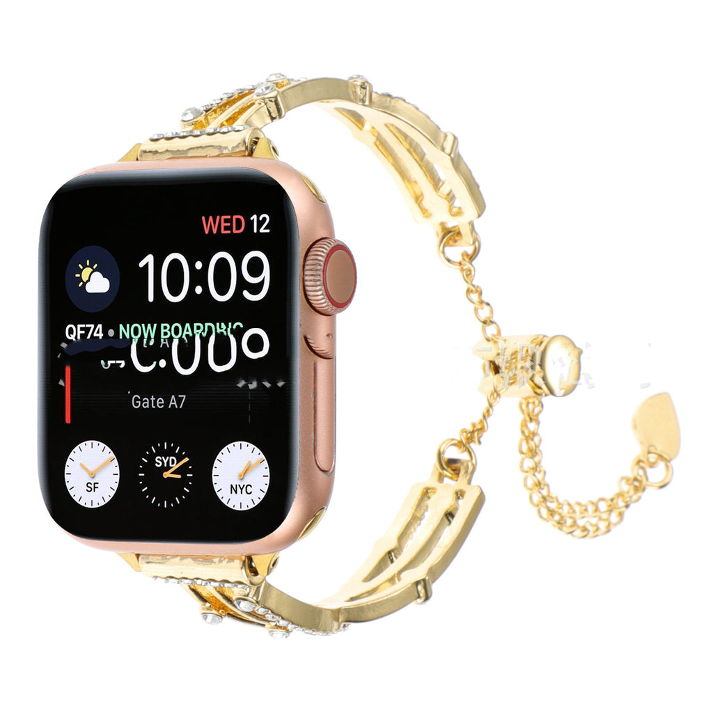 Bracelet de montre en métal en forme de X