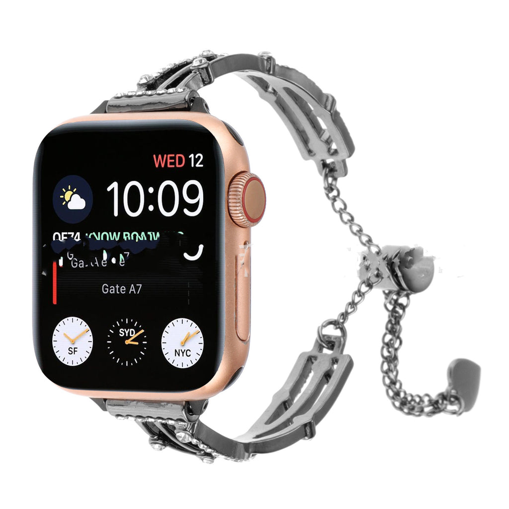 Bracelet de montre en métal en forme de X