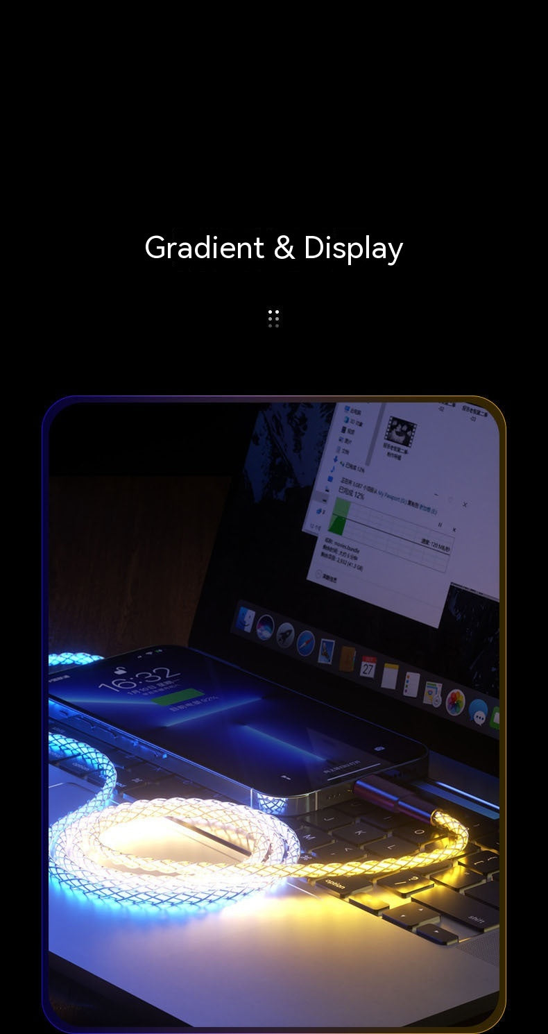 RGB Charge de câble de données couleur magique