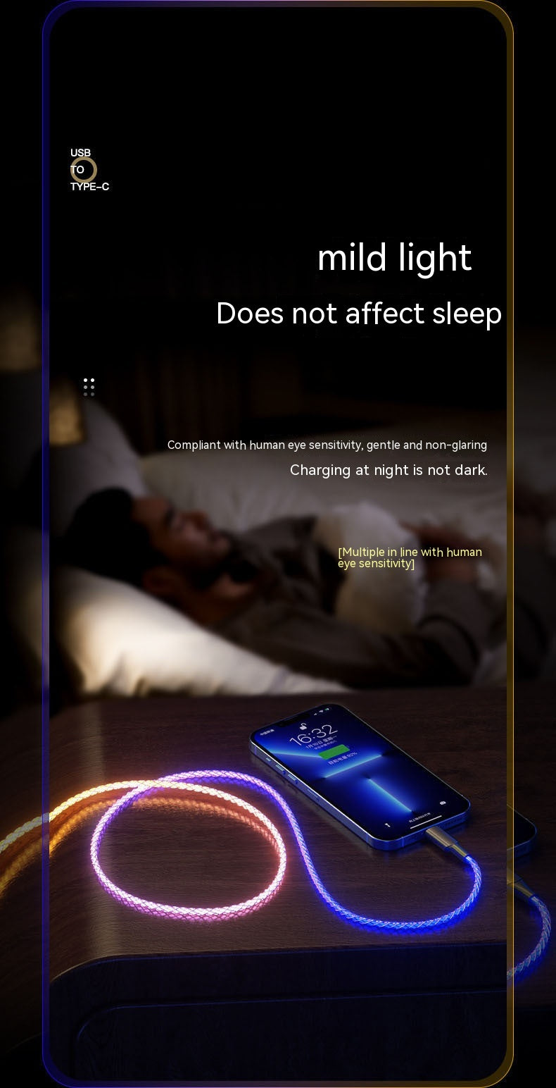 RGB Charge de câble de données couleur magique