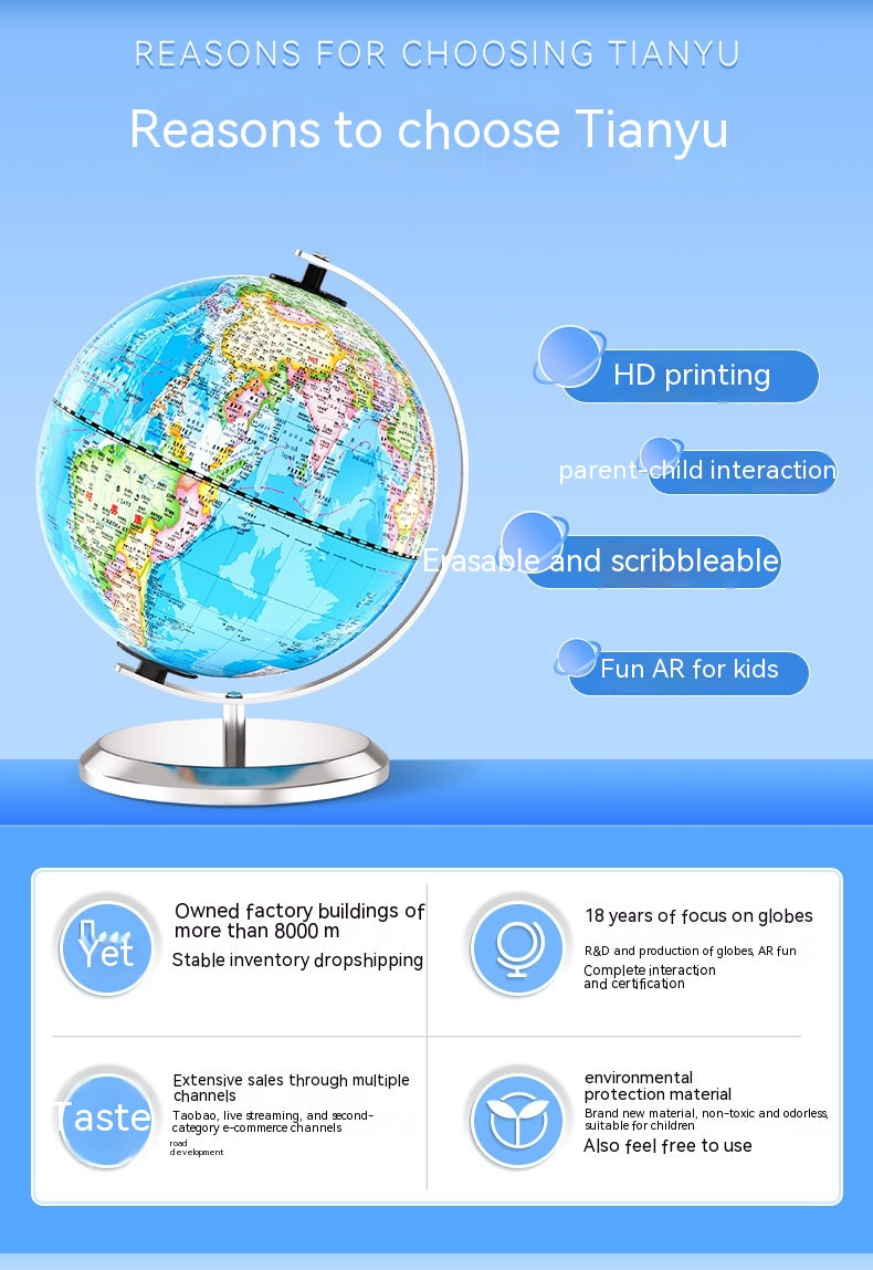 Ornements auto-rotationux Maglev Globe en forme d'O