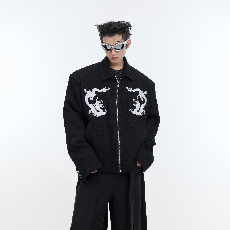 Veste de motif de fosse à Texture lourde de déconstruction