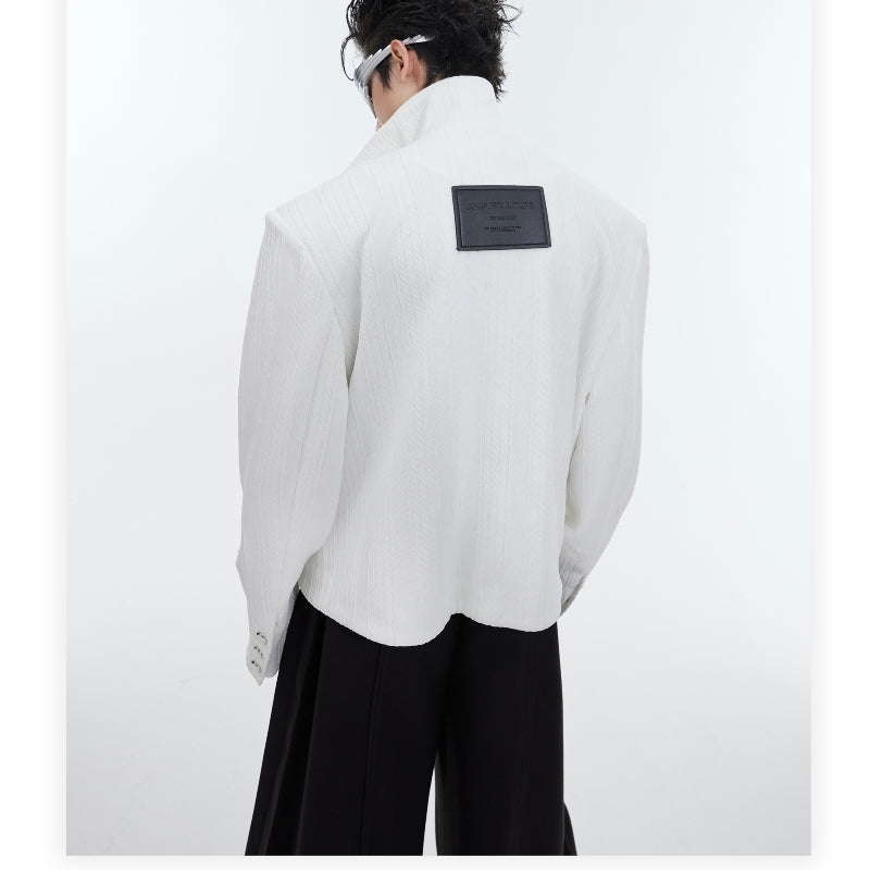 Veste de motif de fosse à Texture lourde de déconstruction